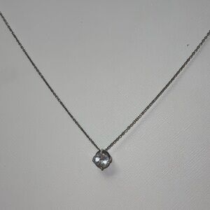 Aquamarine (March Birthstone) round stone cut necklace